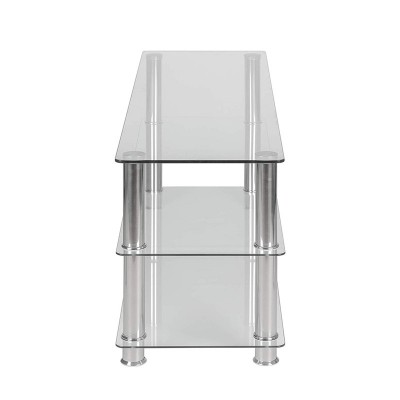 low price modern glass and chrome tv stand