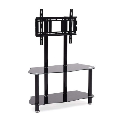 easy assembly tall glass tv stand for 55inch tv