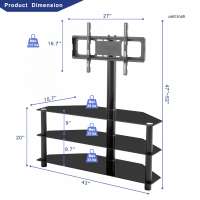 New Model Living Room Furniture Used 32-65 inch LED Metal Glass LCD Plasma TV Stand cabinet