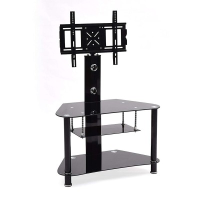 cheap high quality glass tv stand adjustable height